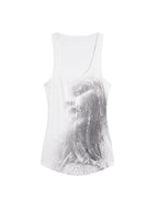 Sequins Tank Top | White