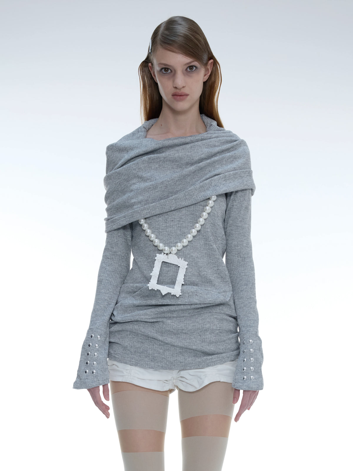 2 Ways to Wear Knit Top | Grey