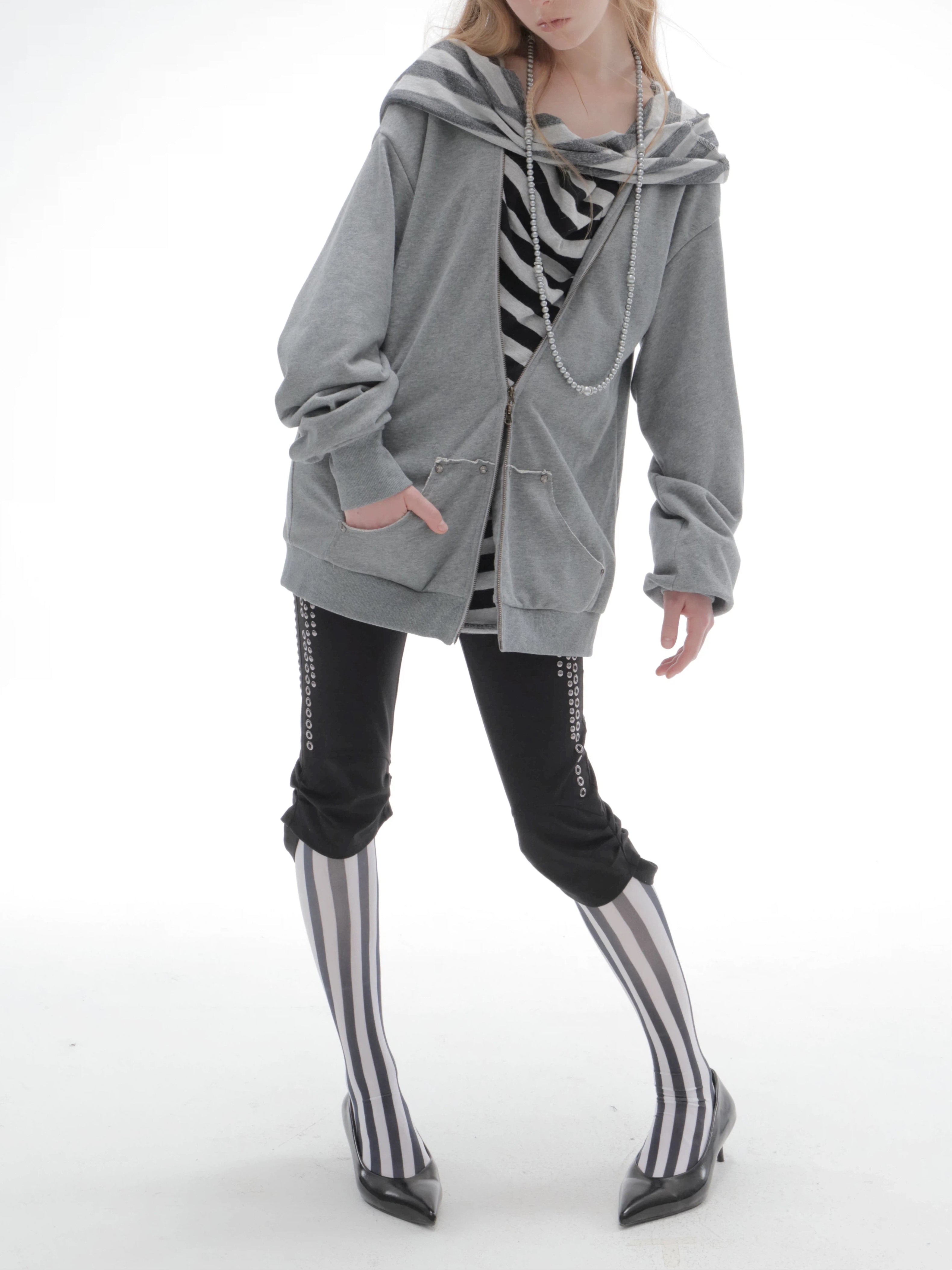 Layered Hoodie | Grey