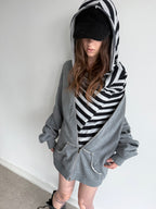 Layered Hoodie | Grey