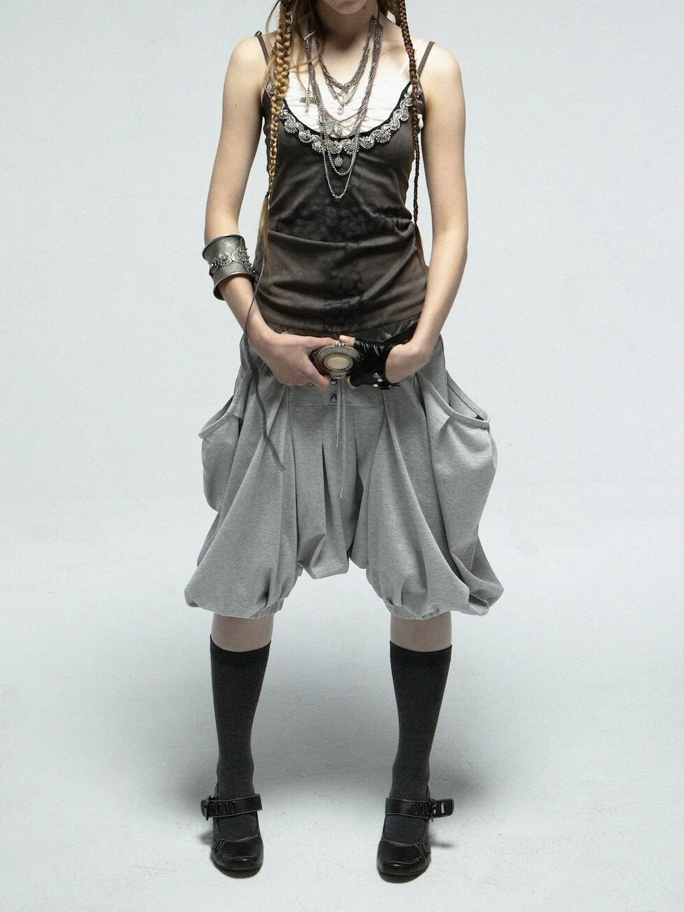 Harem Shorts | Light Grey