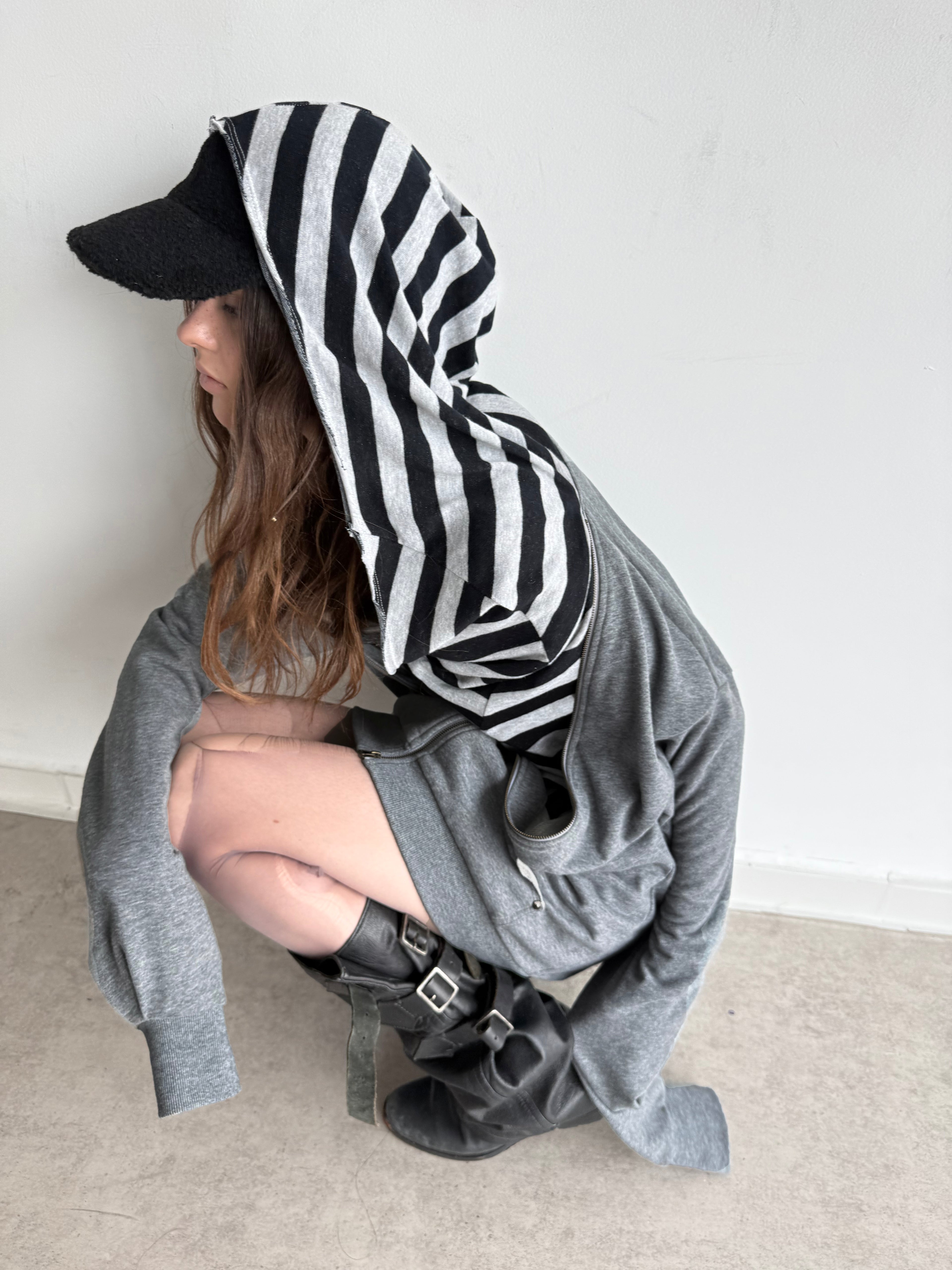 Layered Hoodie | Grey