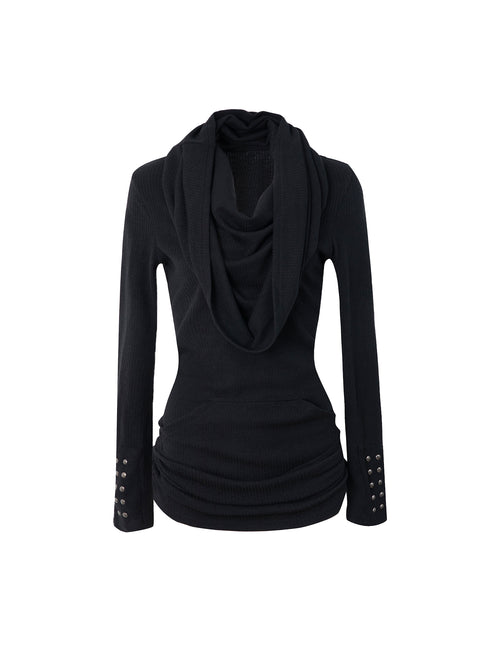 2 Ways to Wear Knit Top | Black