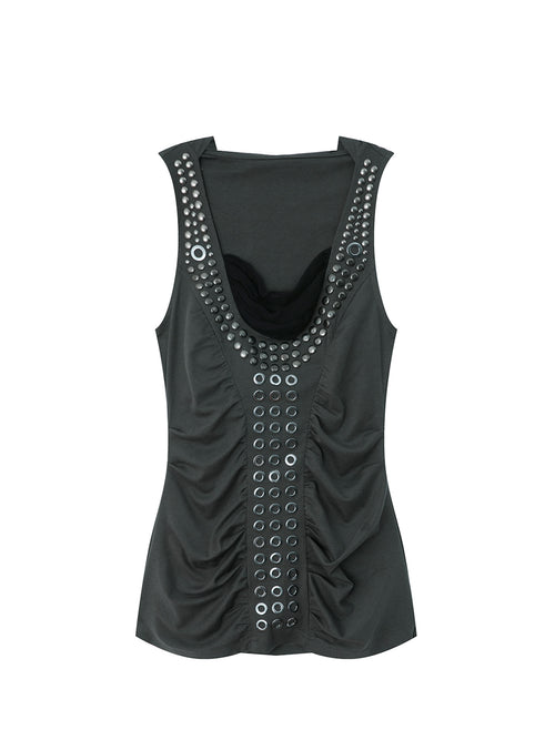 Aegis Studded Top | Grey