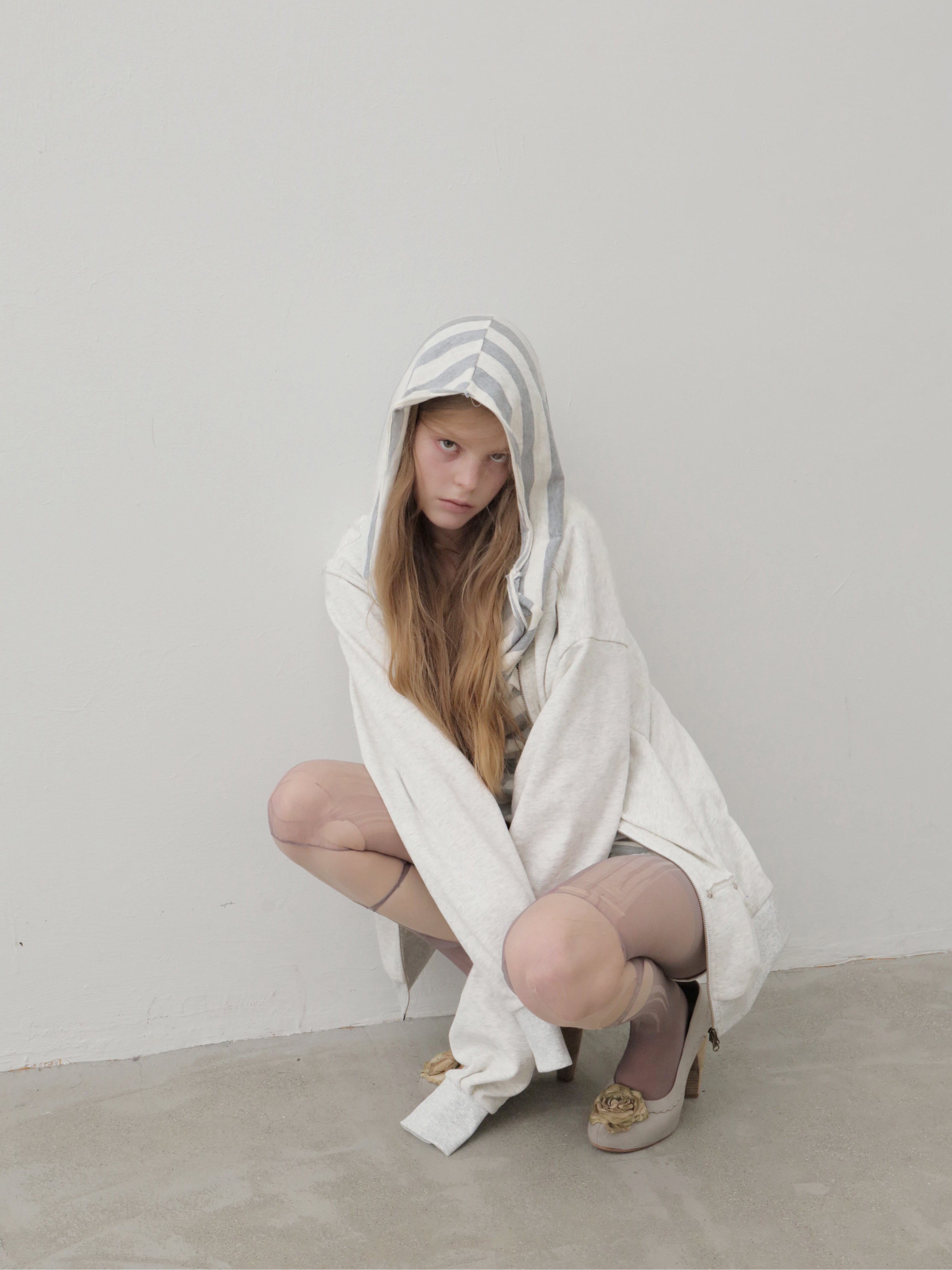 Layered Hoodie | White