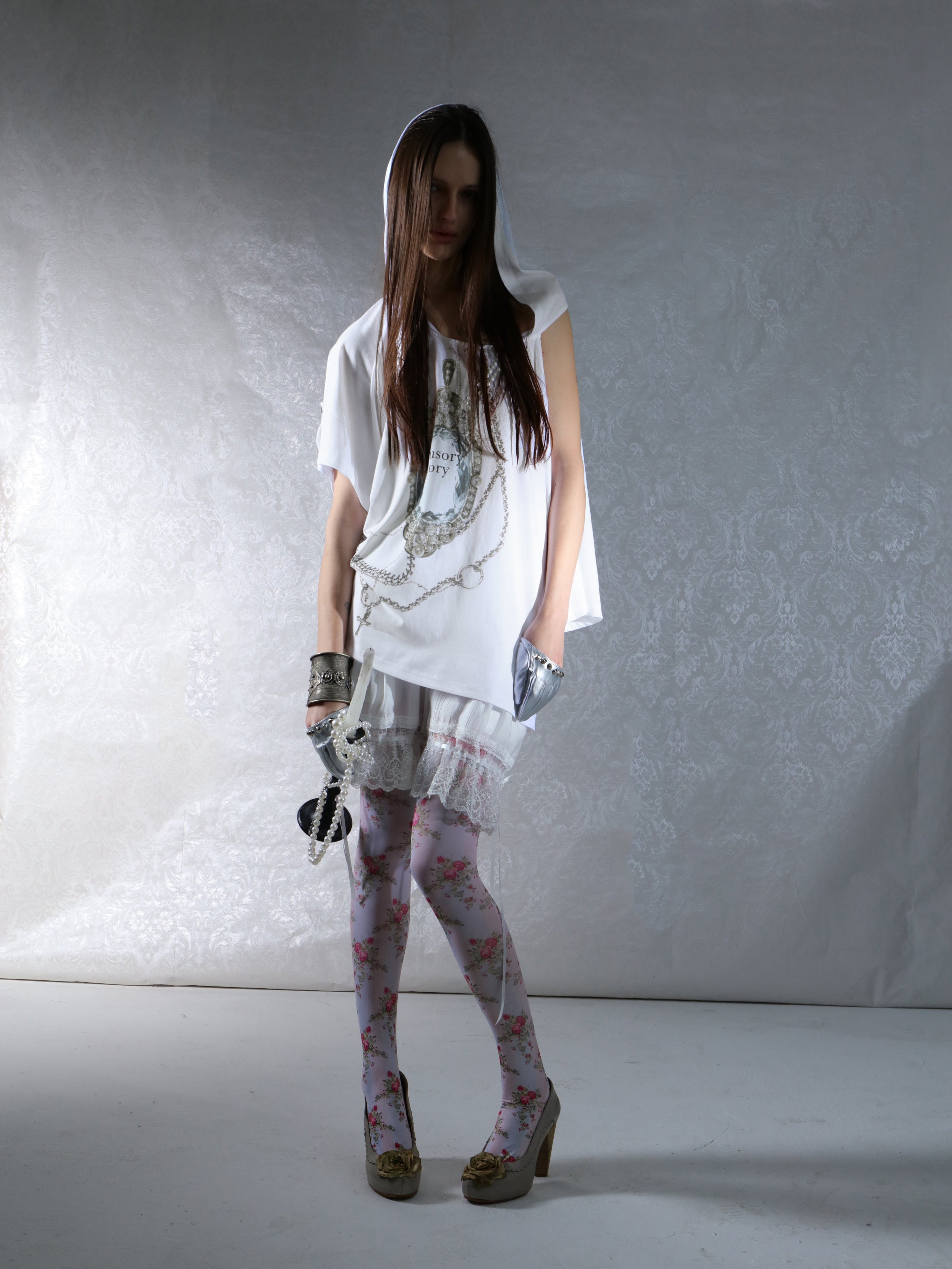 Batwing Hooded Top | White