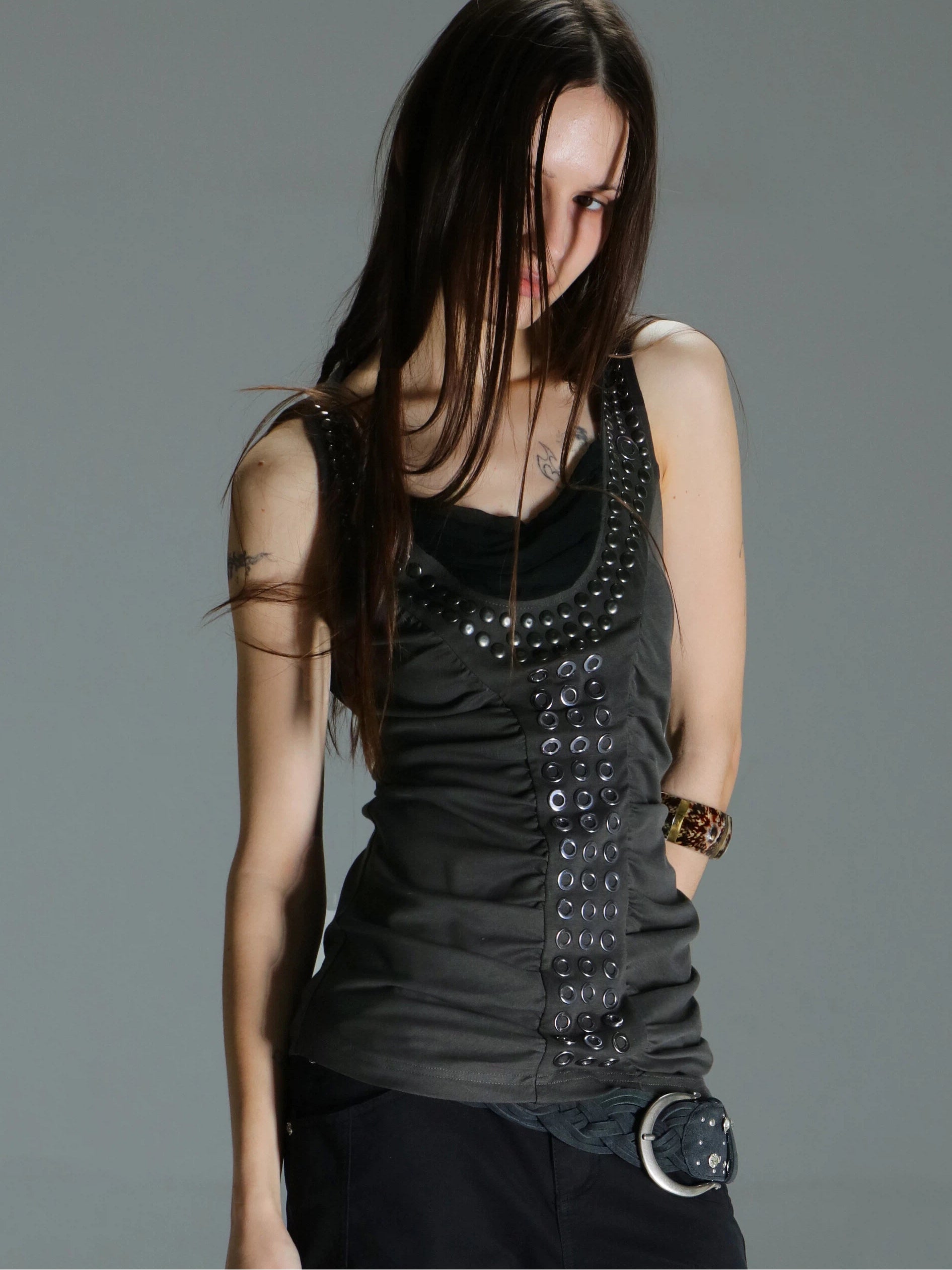 Aegis Studded Top | Grey
