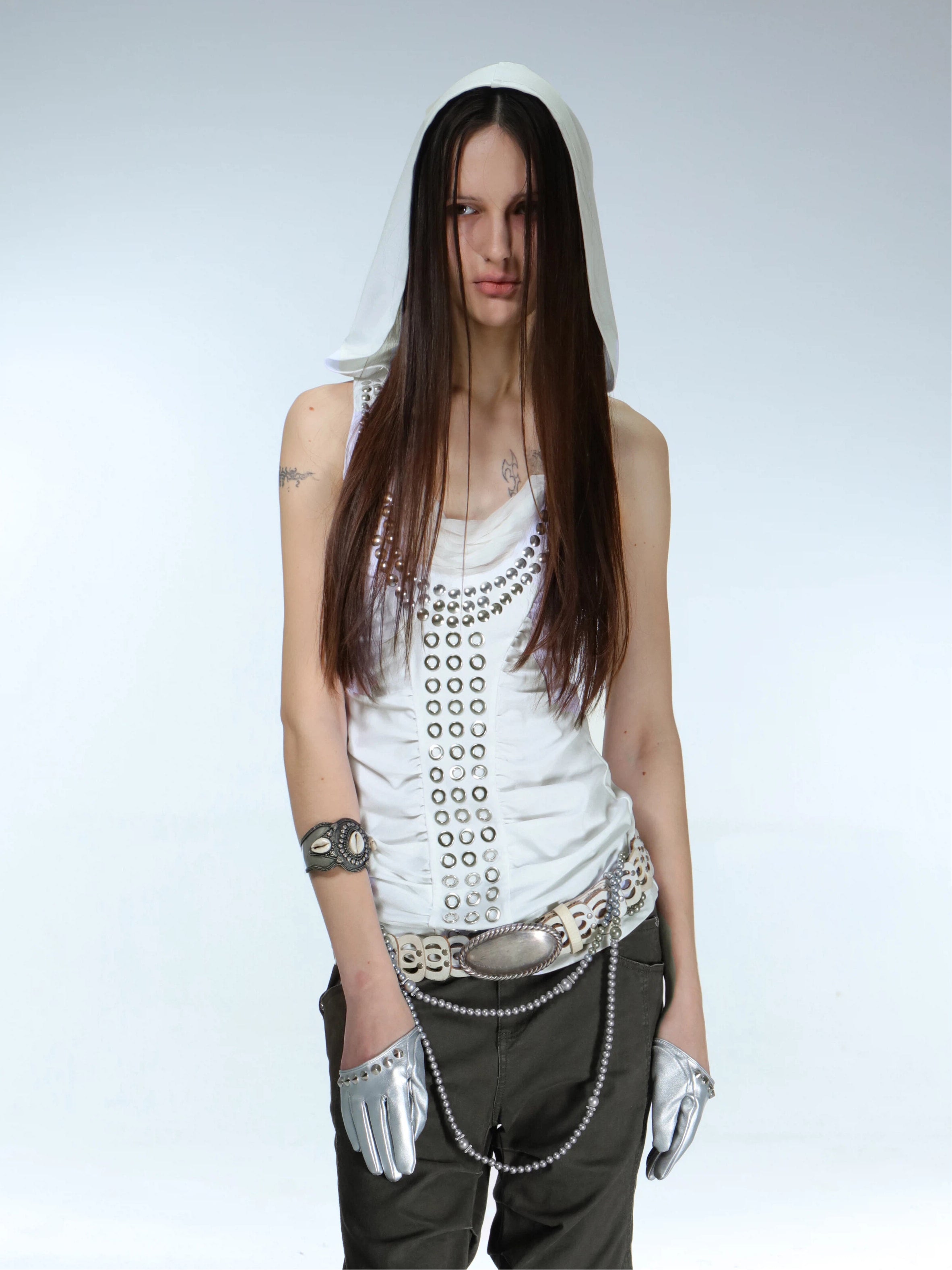 Aegis Studded Top | White