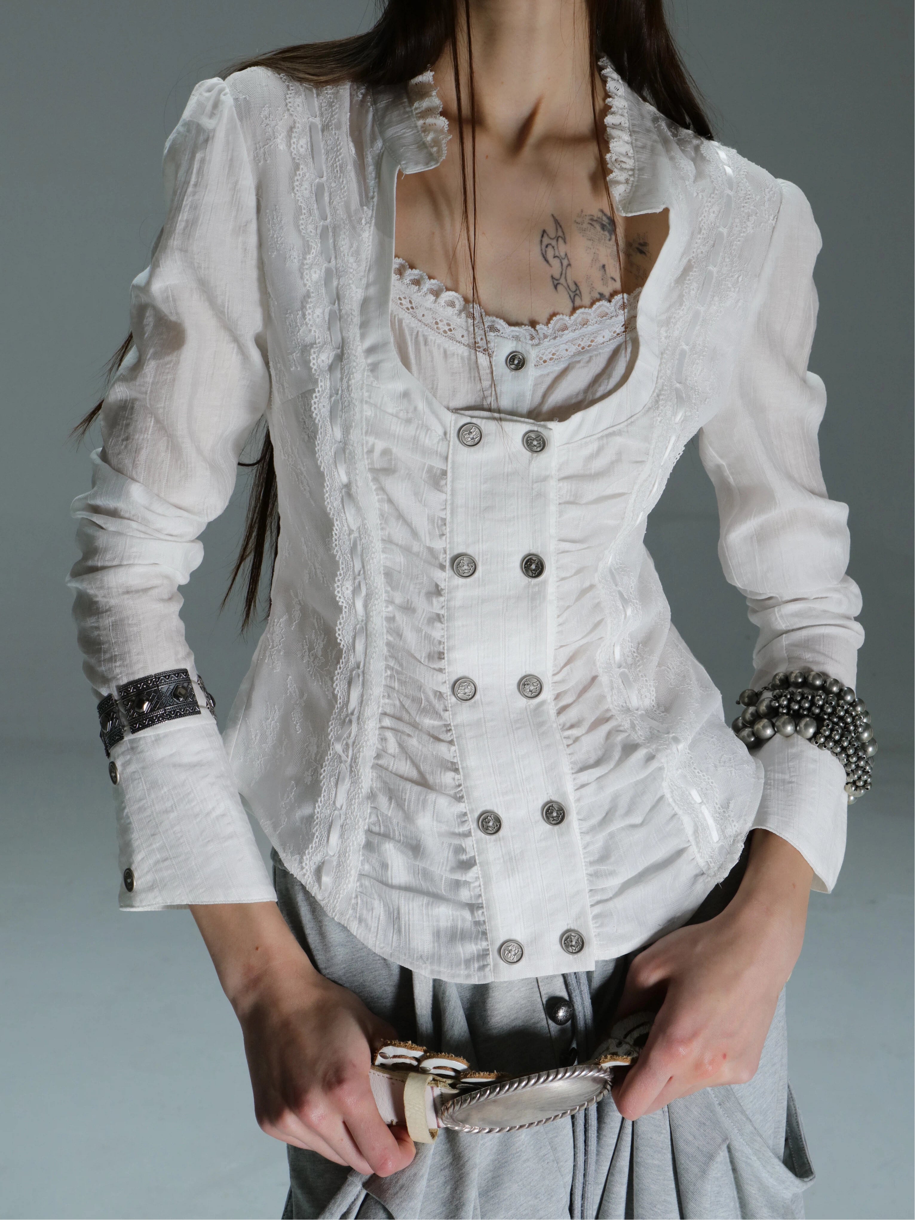 Artemis Lace Blouse | White