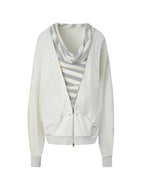 Layered Hoodie | White