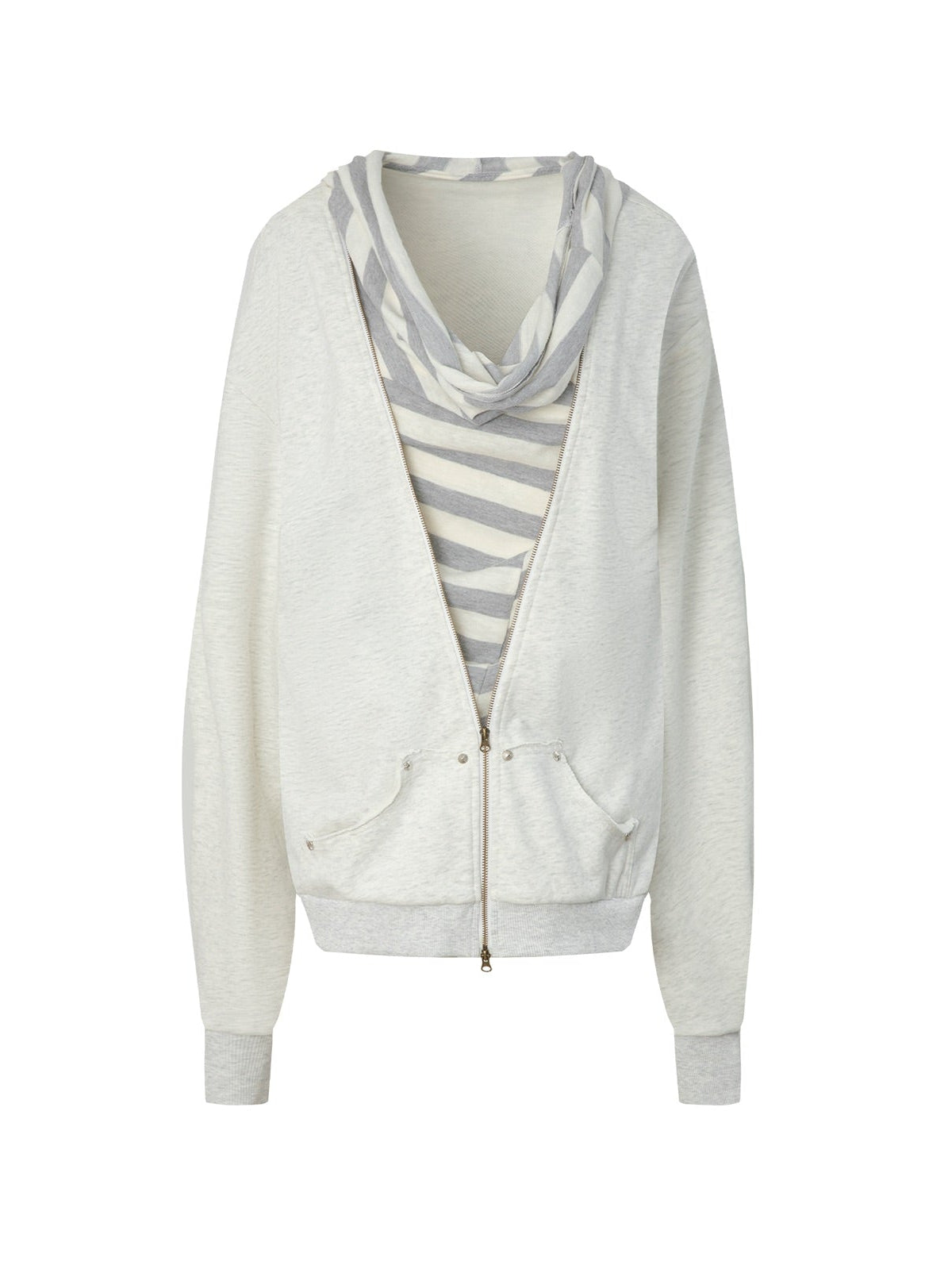 Layered Hoodie | White