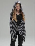 Layered Hooded Top  | Black