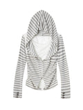 Layered Hooded Top  | Grey