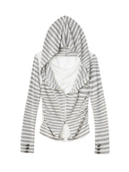 Layered Hooded Top  | Grey