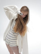 Layered Hoodie | White