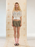 Midsummer Lace Cropped Hoodie