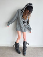 Layered Hoodie | Grey