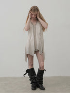Faux Suede Tunic Dress