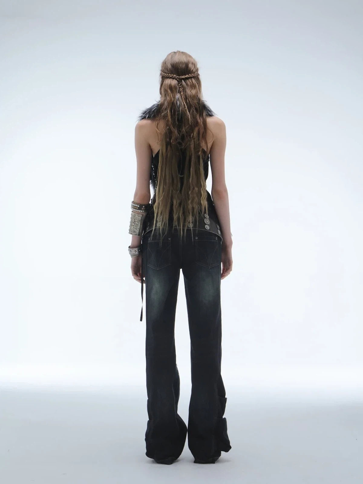 Swirl Studded Jeans