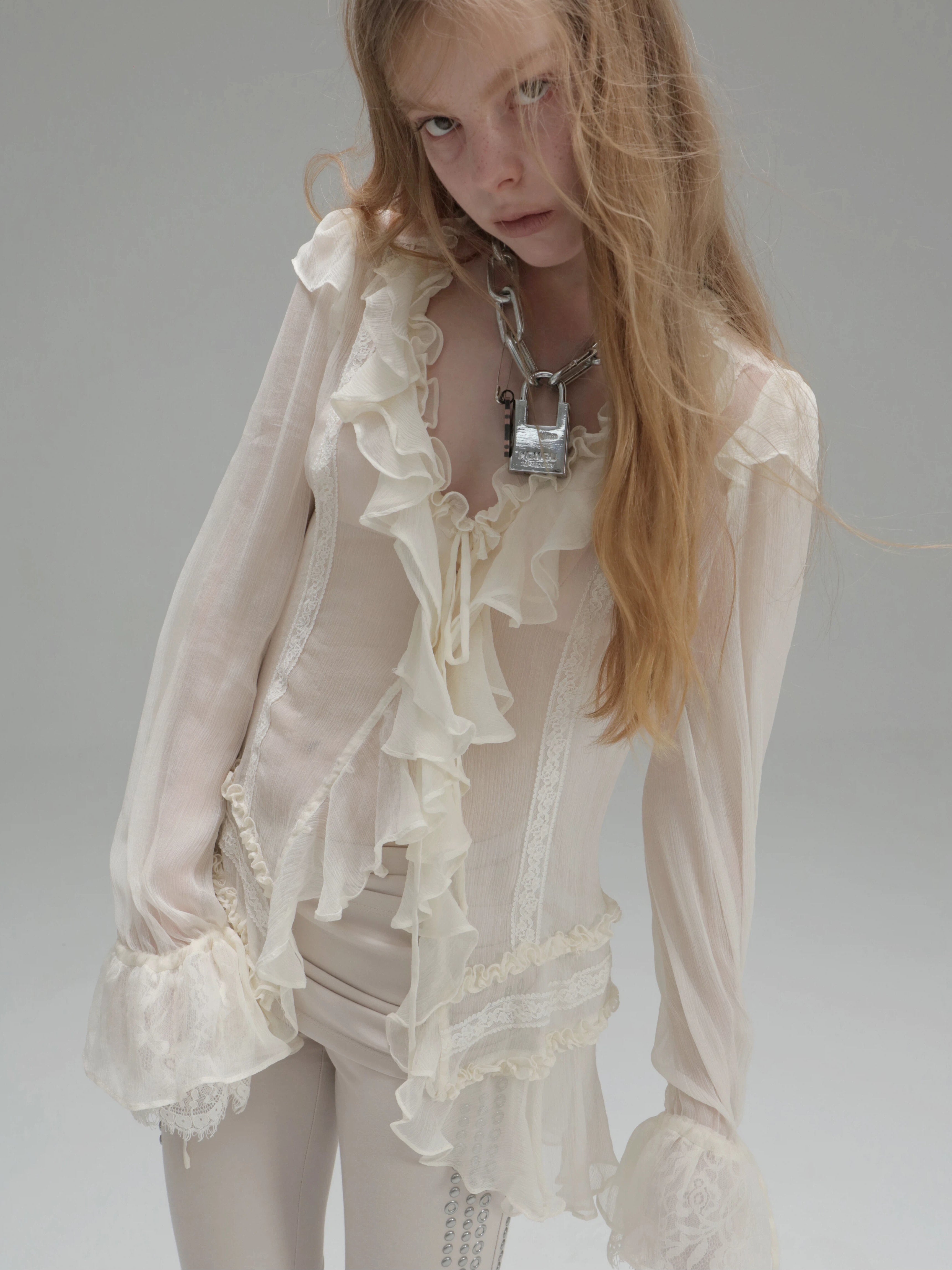 Shalott Lace Blouse | White