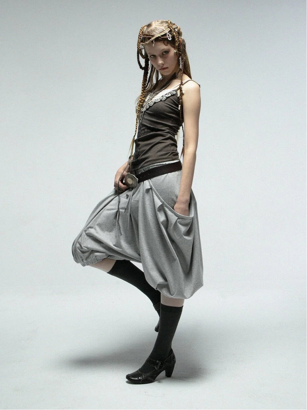 Harem Shorts | Light Grey