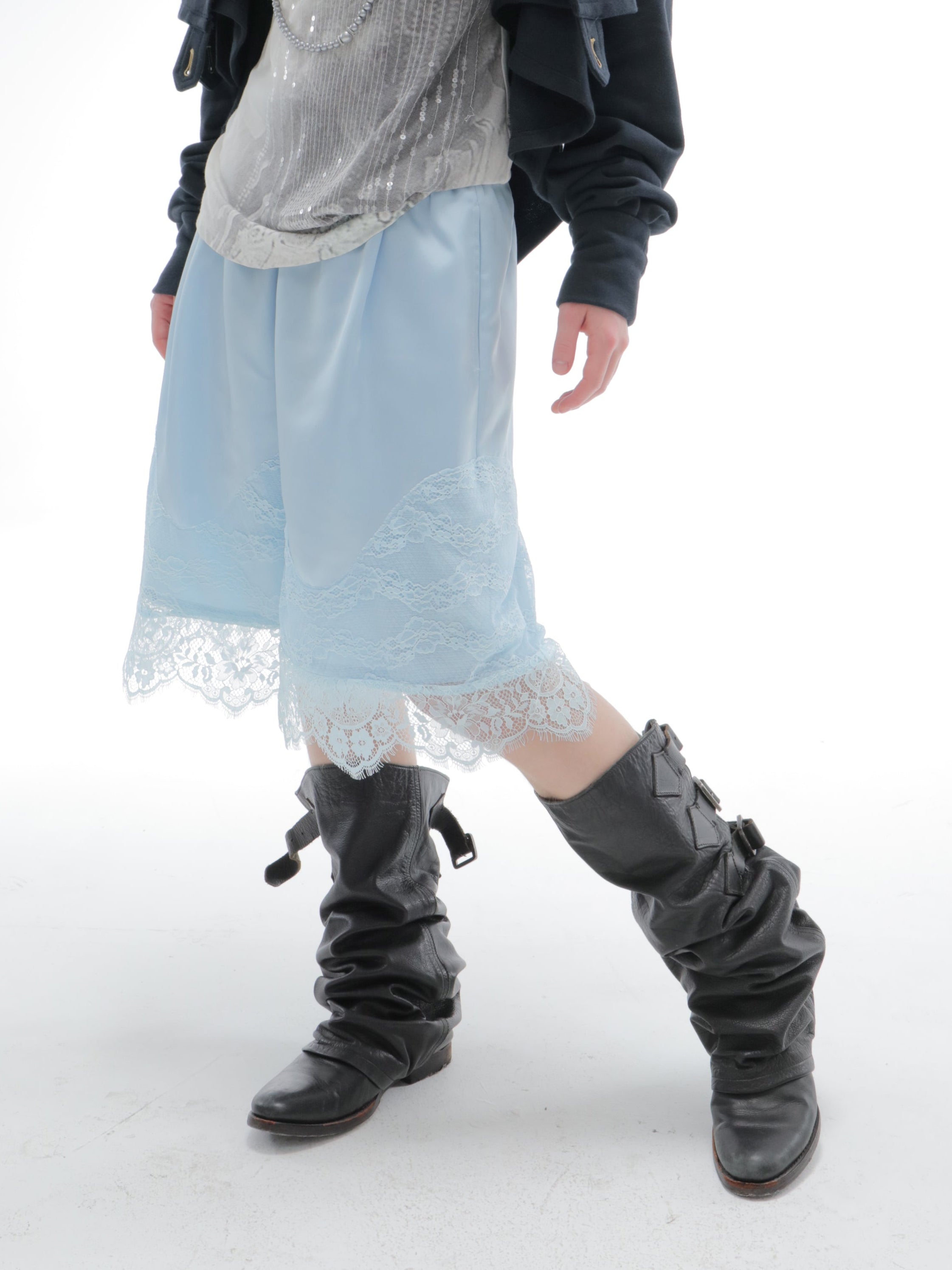 Lace Shorts | Ice Blue