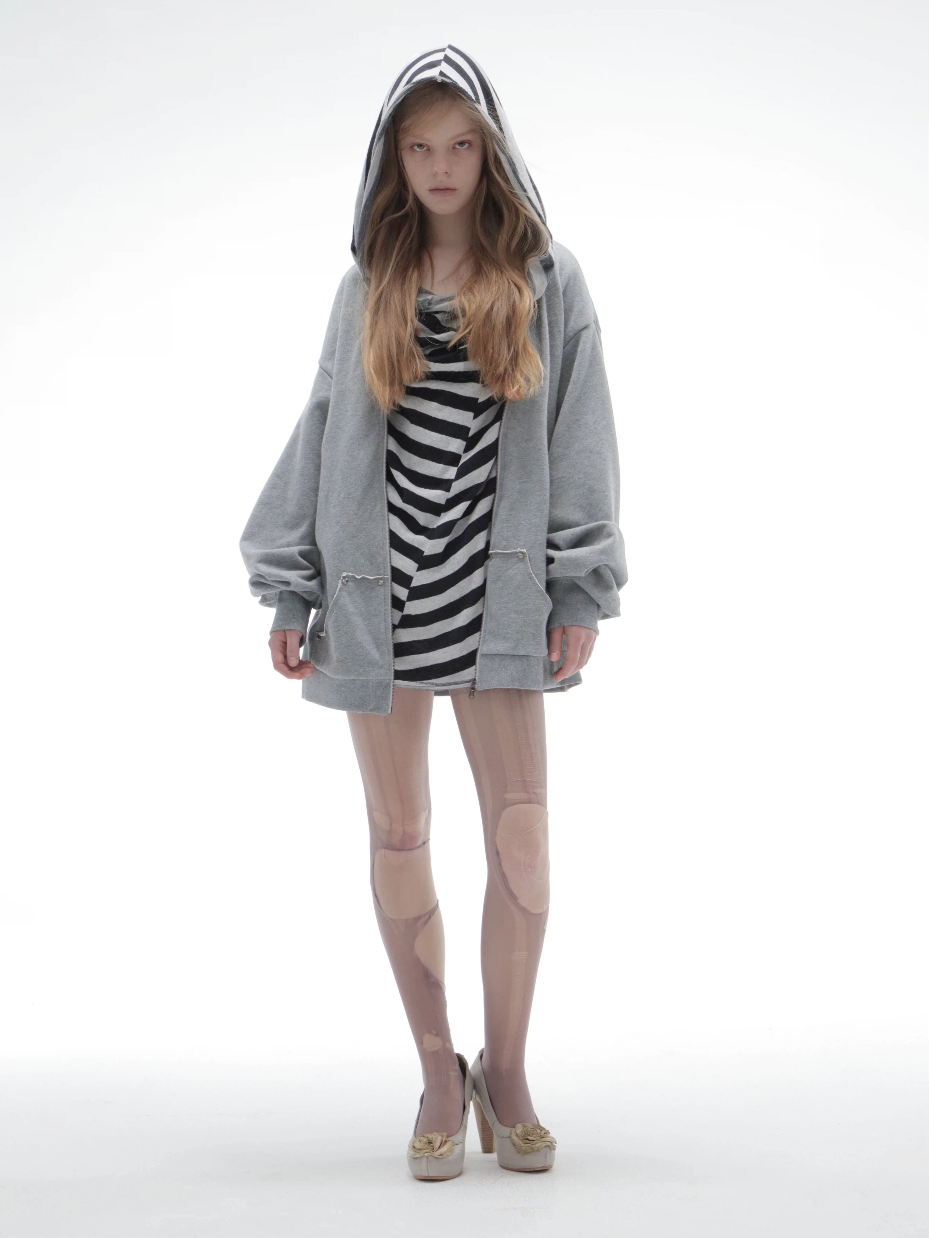 Layered Hoodie | Grey