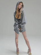 Layered Hoodie | Grey