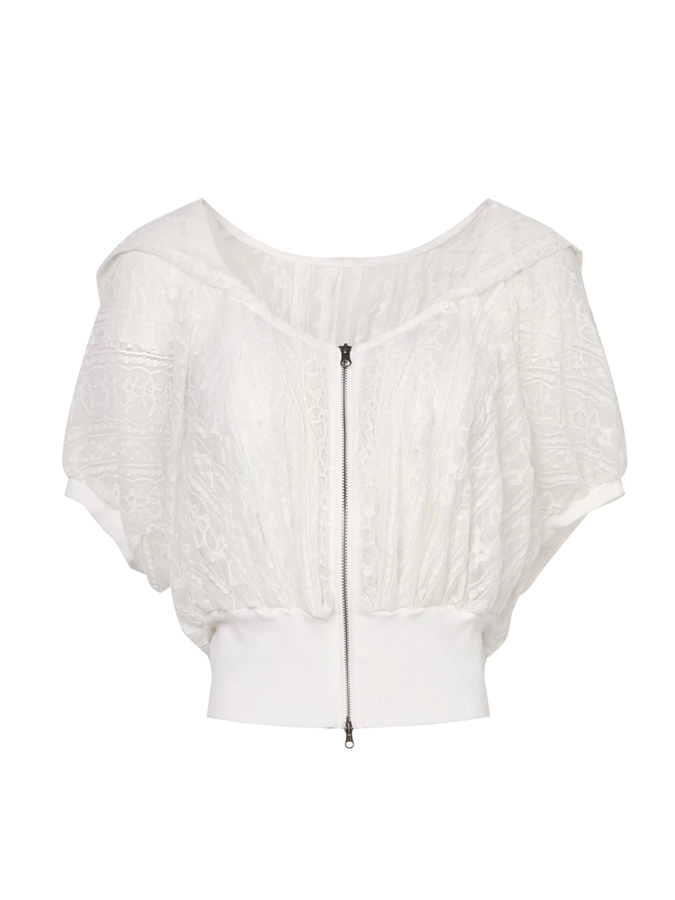 Midsummer Lace Cropped Hoodie