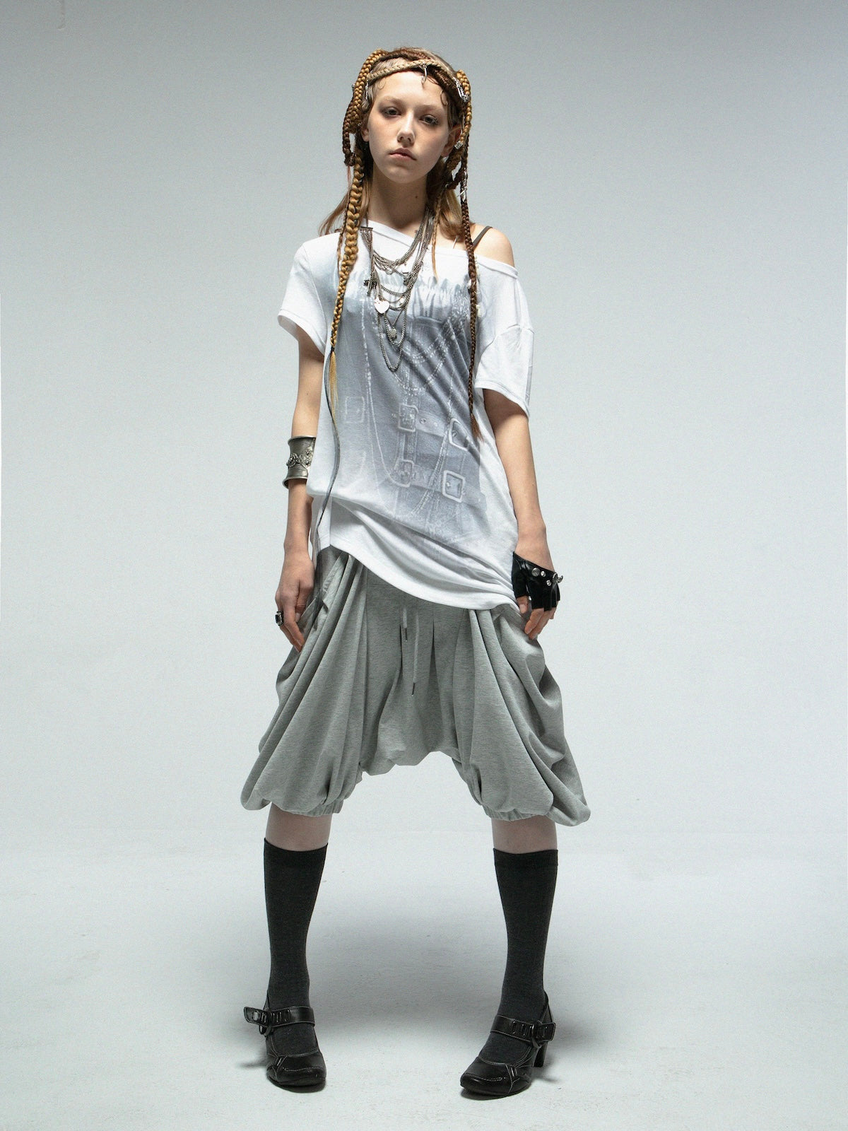 Harem Shorts | Light Grey
