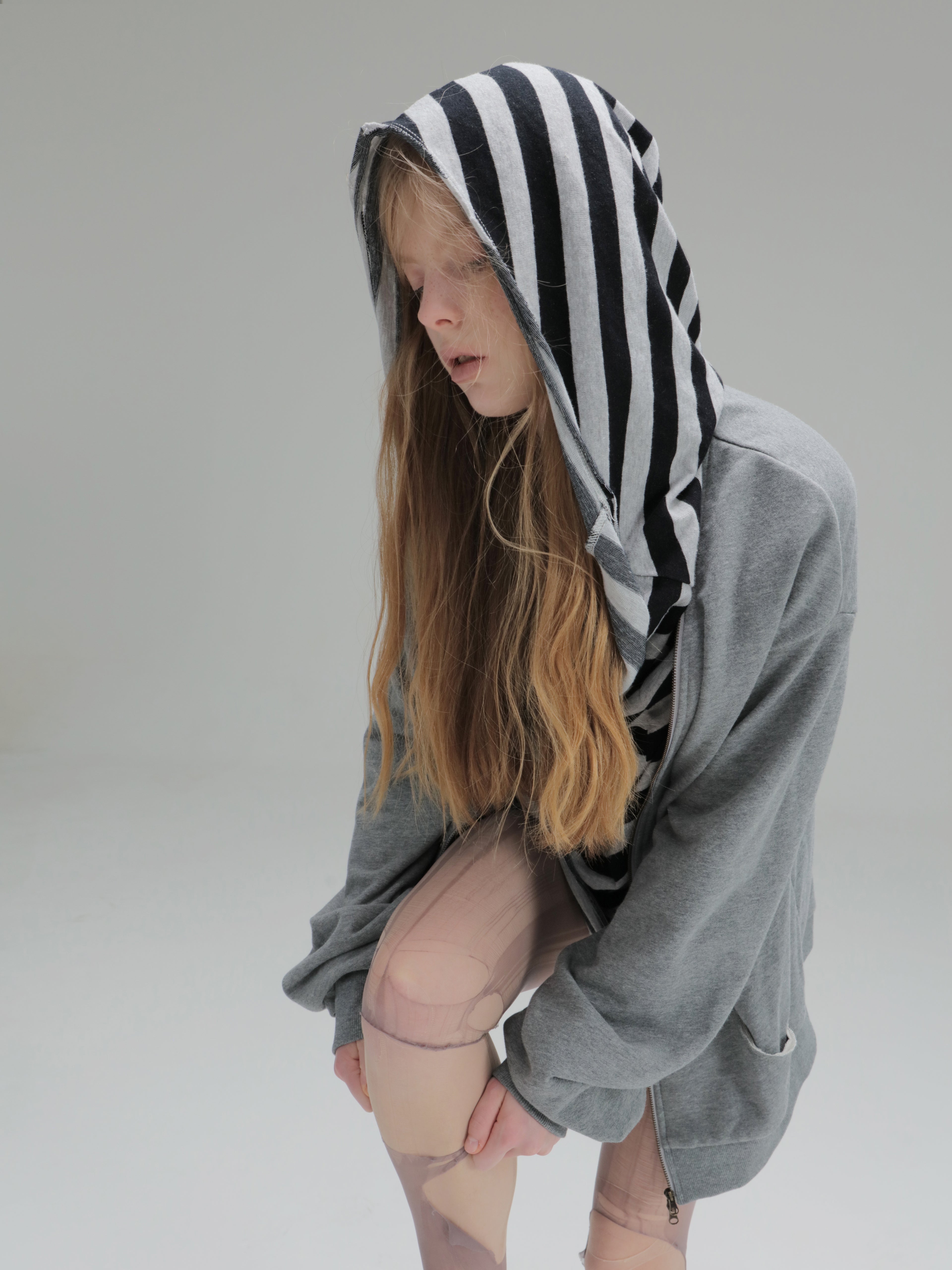 Layered Hoodie | Grey