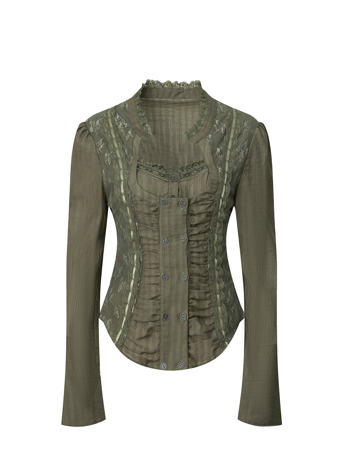 Artemis Lace Blouse | Green
