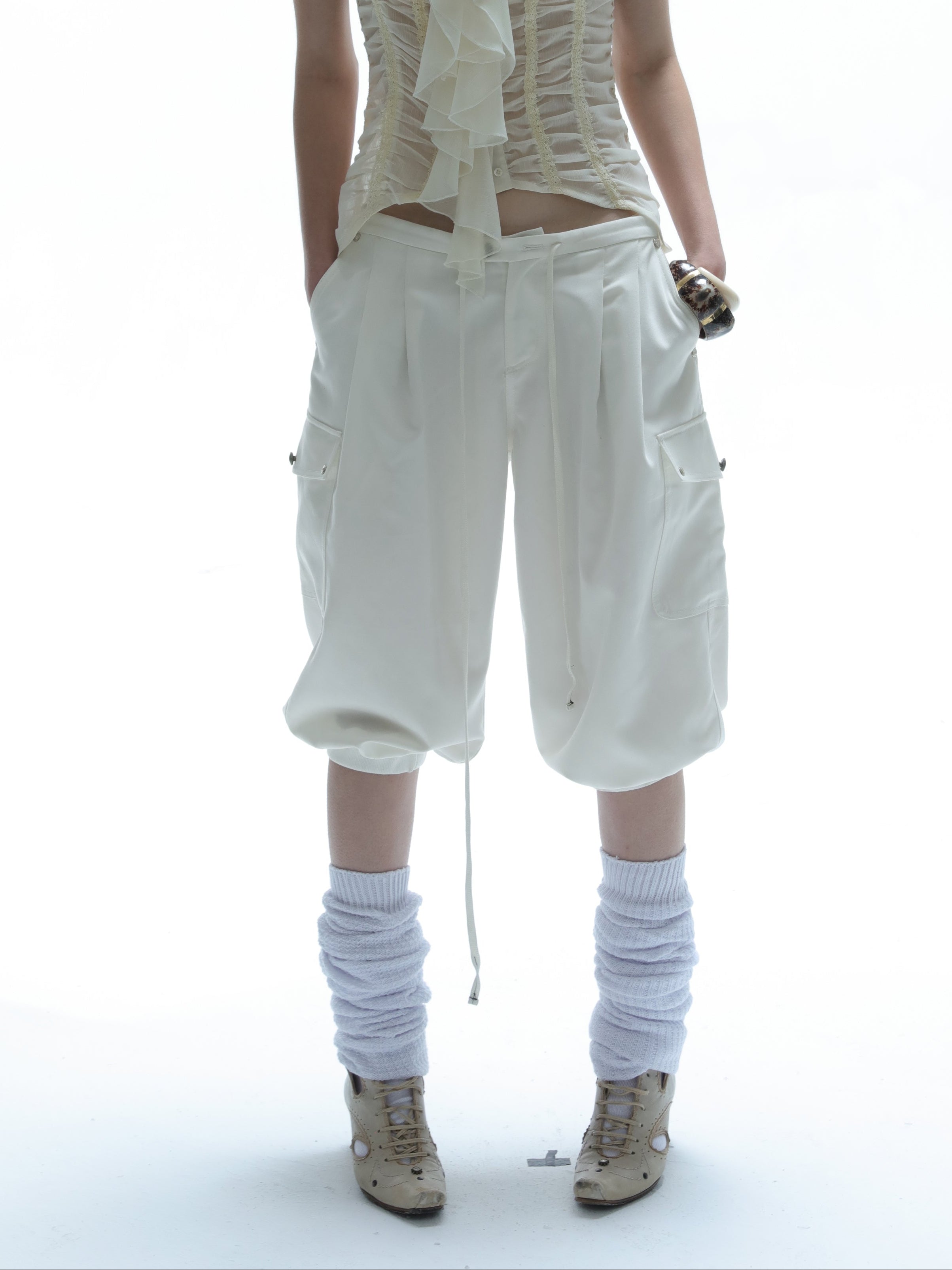 Capri Shorts | White