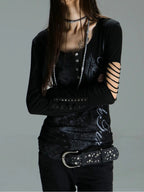 Henley Top | Ghost Black