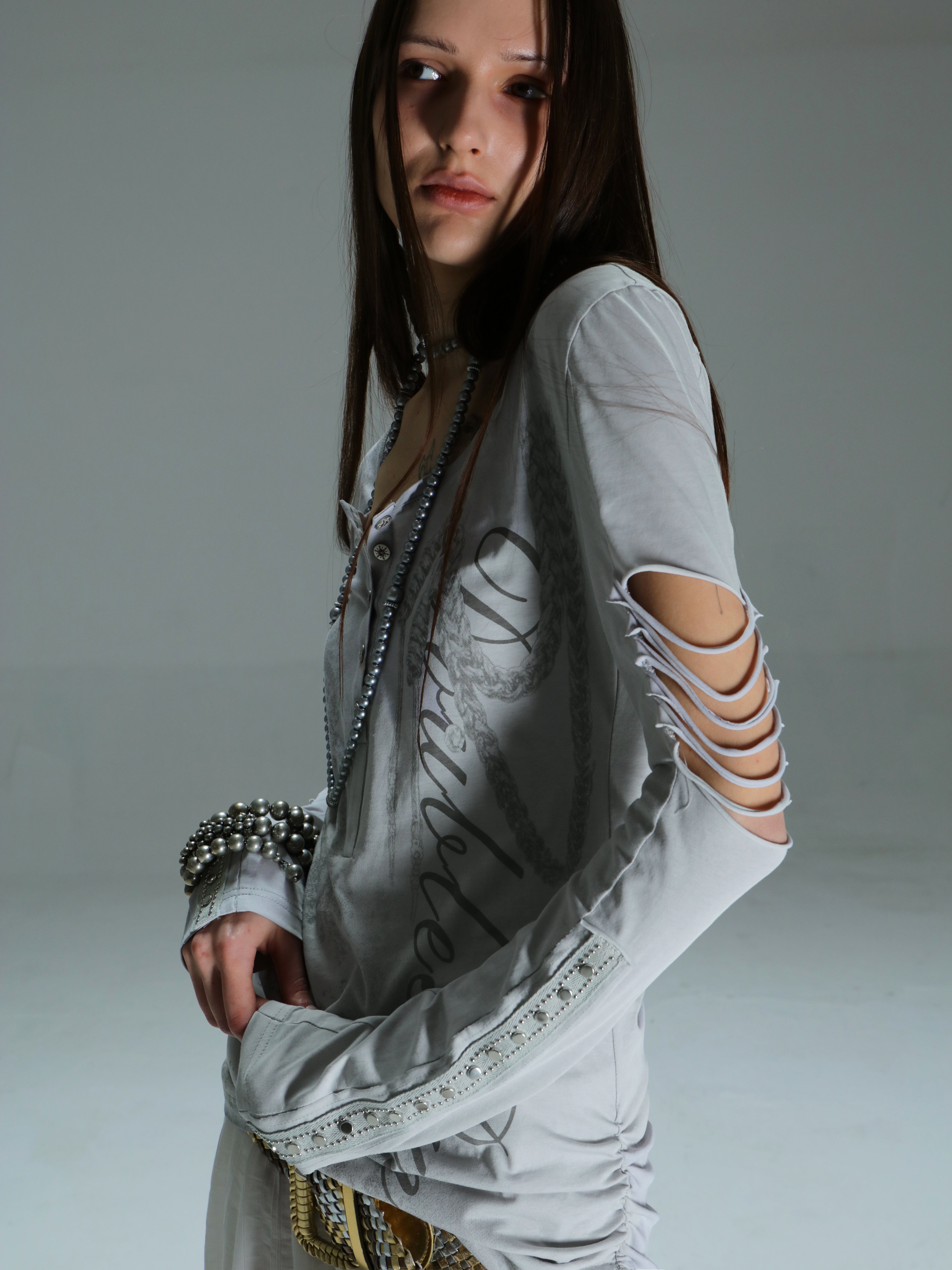 Henley Top | Mist Blue